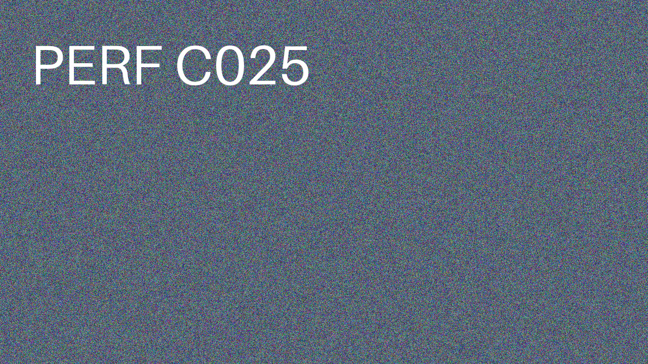 Perf Course 025 C025