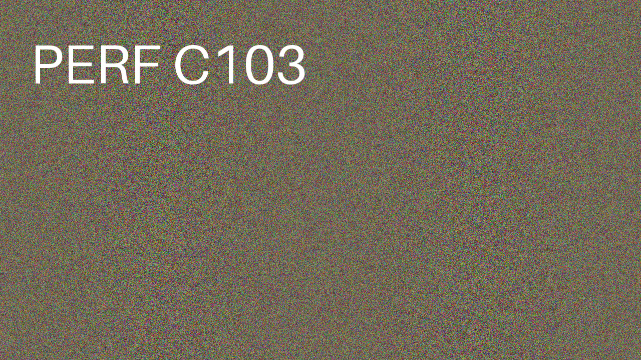 Perf Course 103 C103
