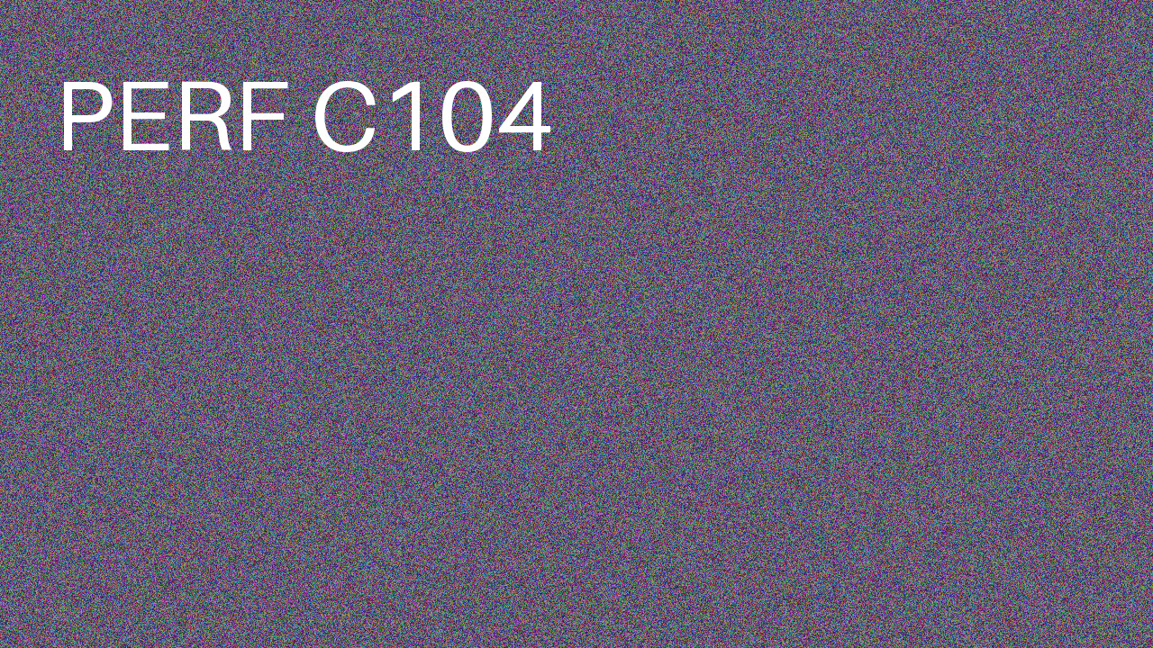 Perf Course 104 C104
