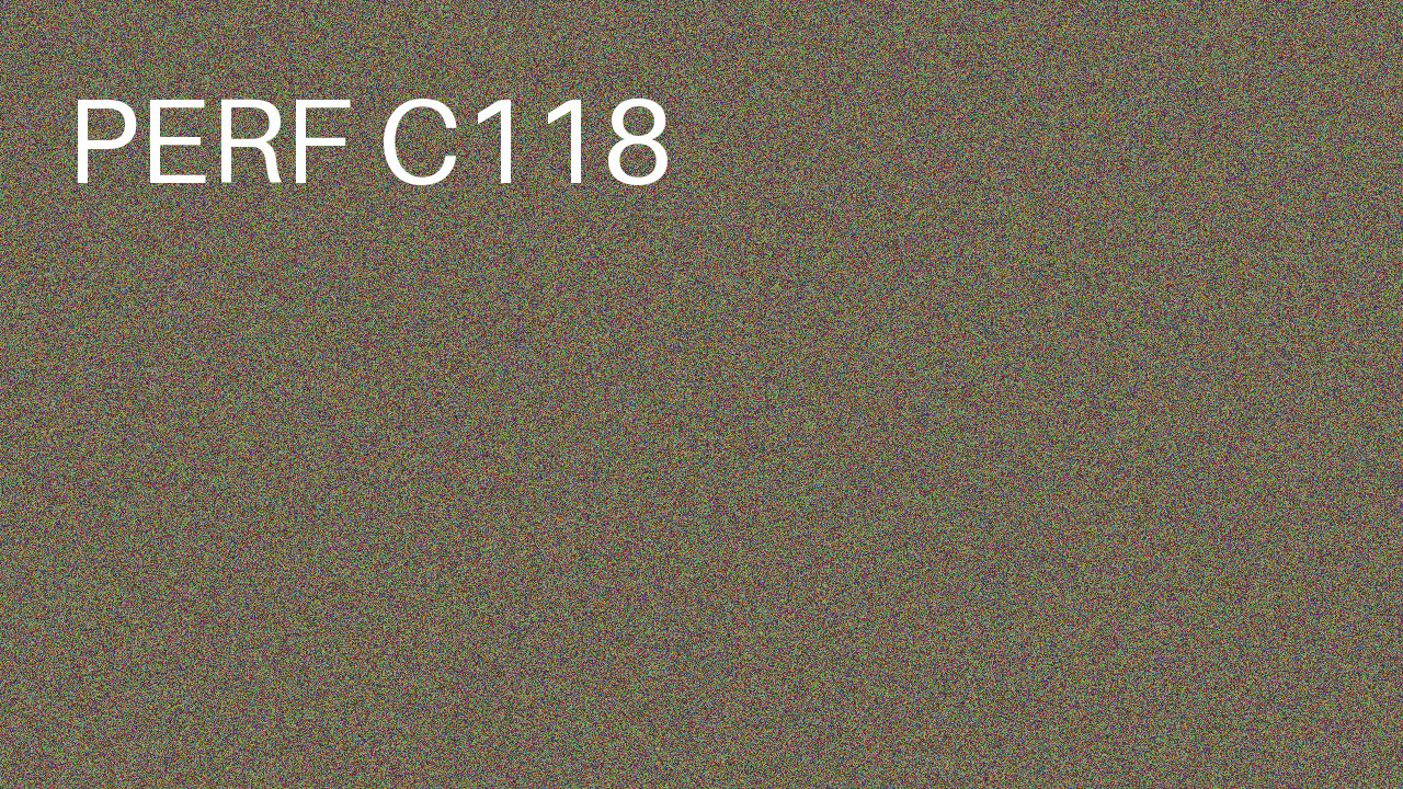 Perf Course 118 C118