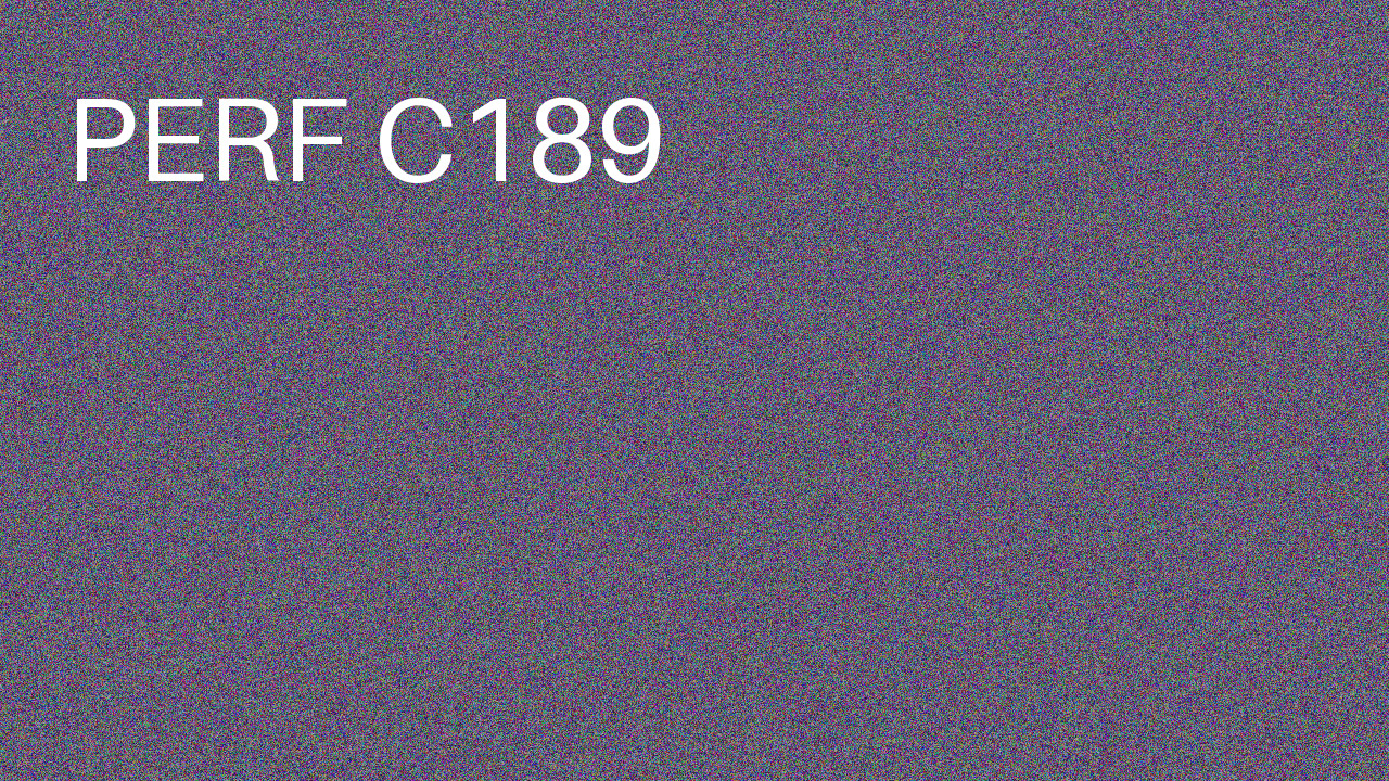 Perf Course 189 C189